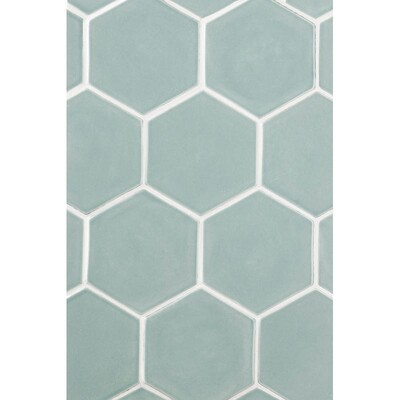 Sage Glossy Hexagon 5 Ceramic Tile 5