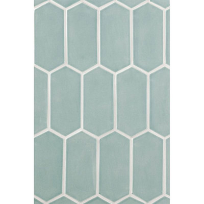 Sage Glossy Picket Ceramic Tile 3x6