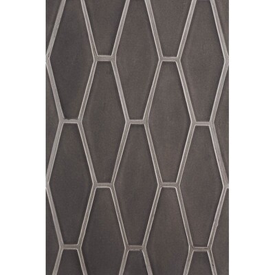Coffee Glossy Longest Hexagon Ceramic Tile 3x7 7/8