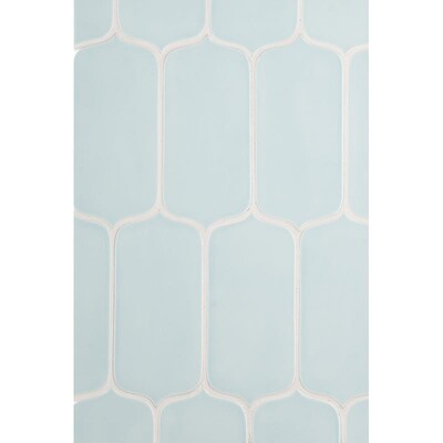 Seafoam Glossy Tear Field Ceramic Tile 3 5/8x8