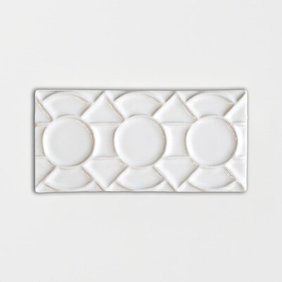 Blanco Real Glossy Zaragosa Ceramic Wall Decos 3x6