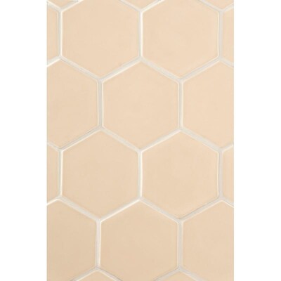 Caramel Glossy Hexagon 5 Zellige Look Ceramic Tile 5