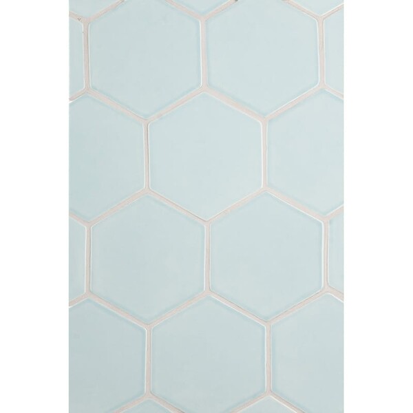 Seafoam Glossy Hexagon 5 Ceramic Tiles 5