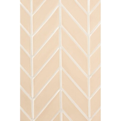 Caramel Glossy Chevron Ceramic Tile 2×6