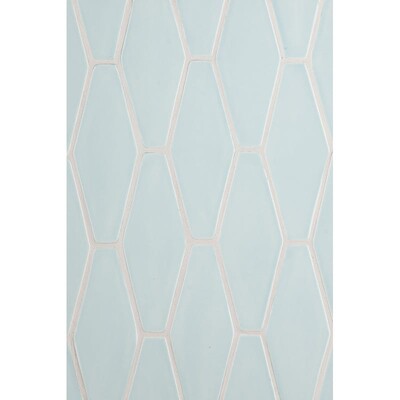 Seafoam Glossy Longest Hexagon Ceramic Tile 3x7 7/8