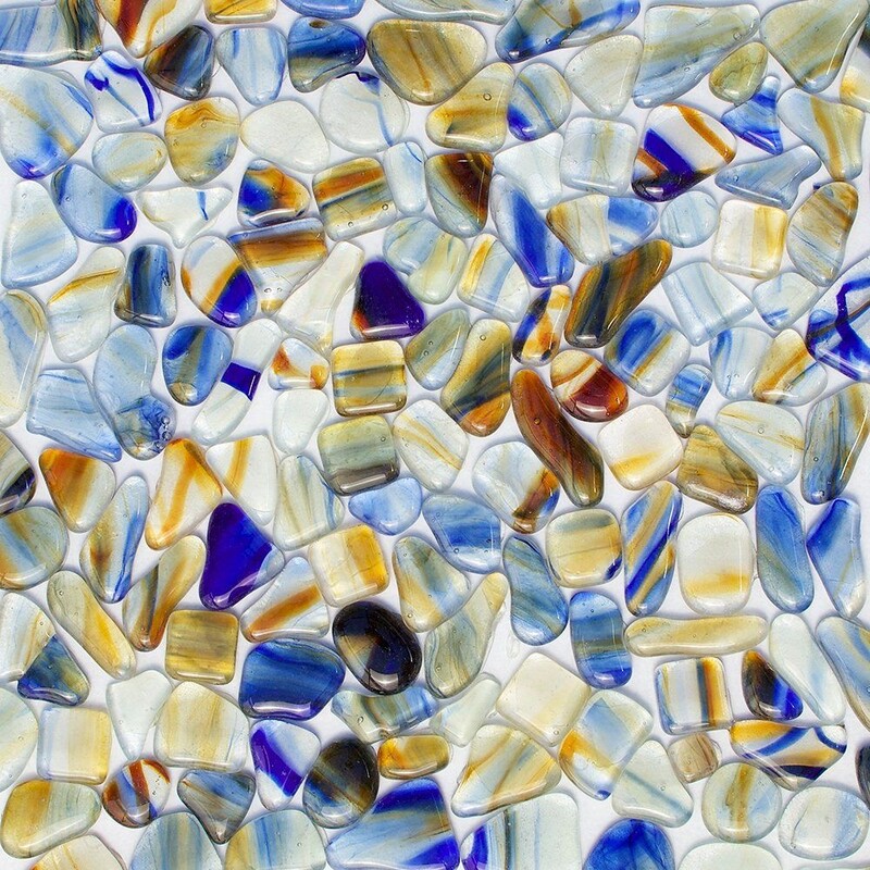 Light Blue Glossy Gloss Glass Mosaics 12×12
