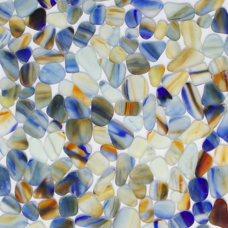 Light Blue Matte Beach Glass Mosaics 12×12