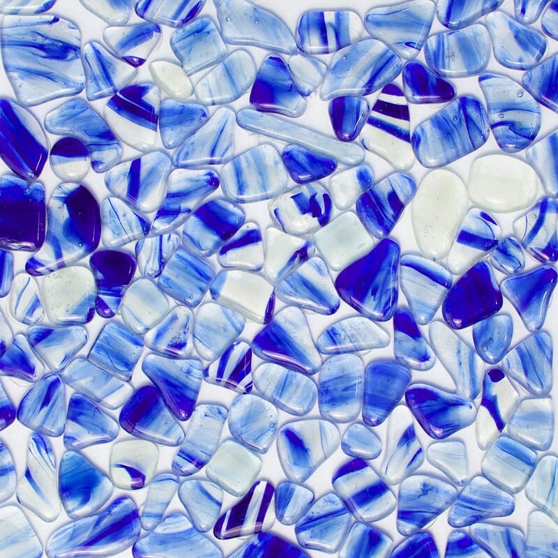 Blue Glossy Gloss Glass Mosaics 12×12