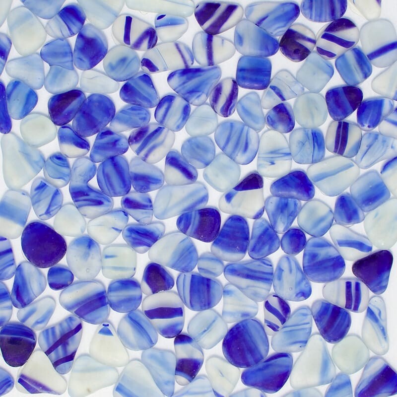 Blue Matte Beach Glass Mosaics 12×12