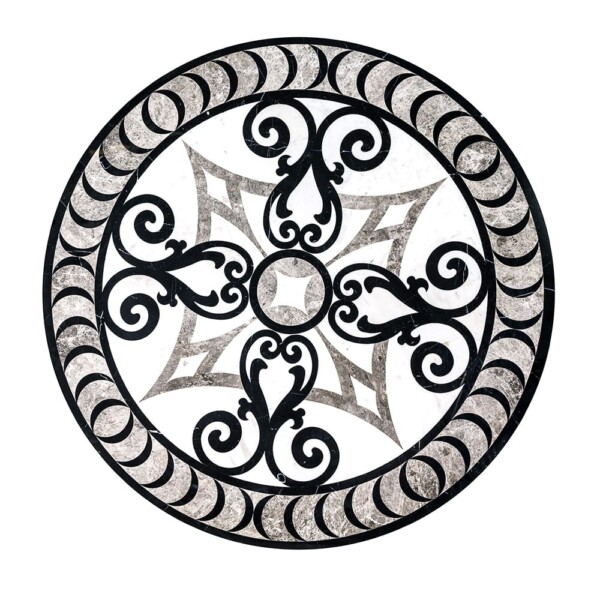 Galicia Multi Finish Round Marble Medallions 36×36