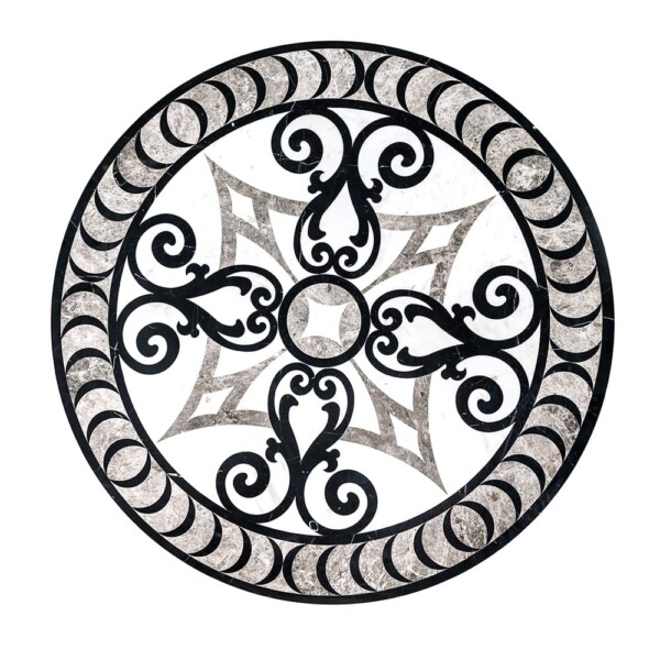 Galicia Multi Finish Round Marble Medallions 48×48