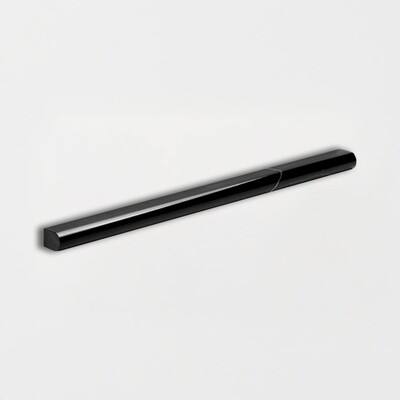 Black Polished Pencil Liner Marble Moldings 1/2x12