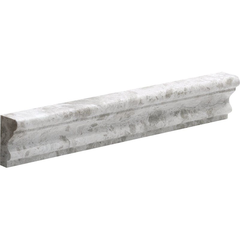 Silver Mystique Polished Andorra Marble Moldings 2×12