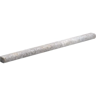 Silver Honed&unfilled Pencil Liner Travertine Moldings 1/2x12