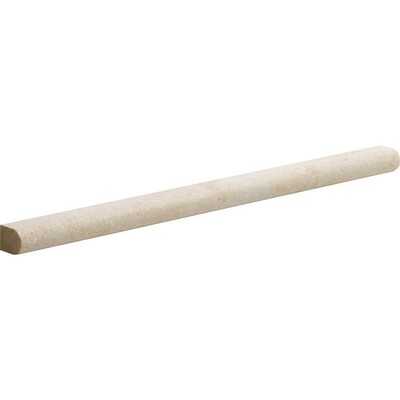 Jerusalem Light Honed Pencil Liner Limestone Moldings 1/2×12
