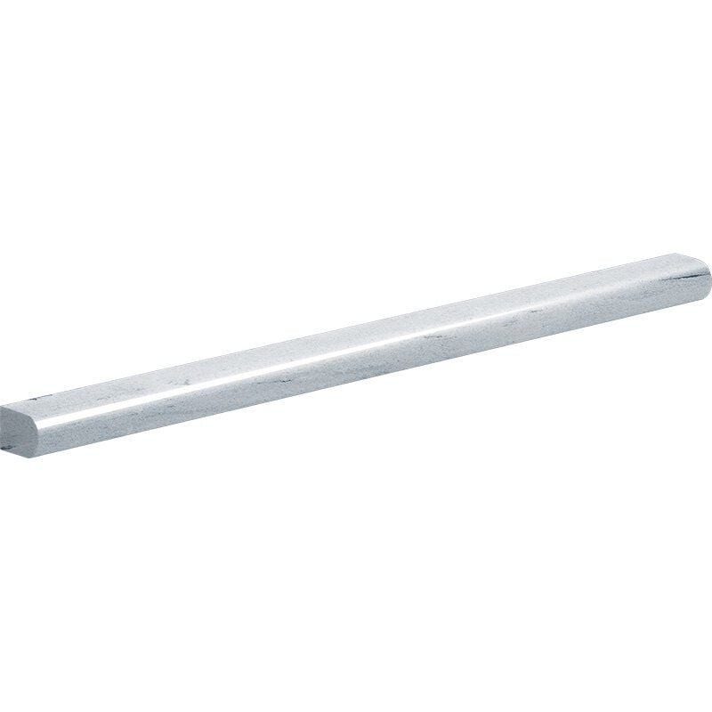 Neptune White Honed Pencil Liner Marble Moldings 1/2×12