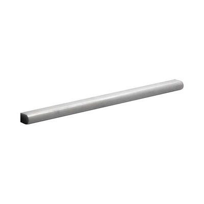 Siberian White Polished Pencil Liner Marble Moldings 1/2x12