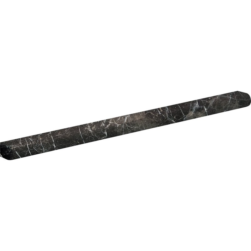 Iris Black Honed Pencl Liner Marble Moldings 1/2×12