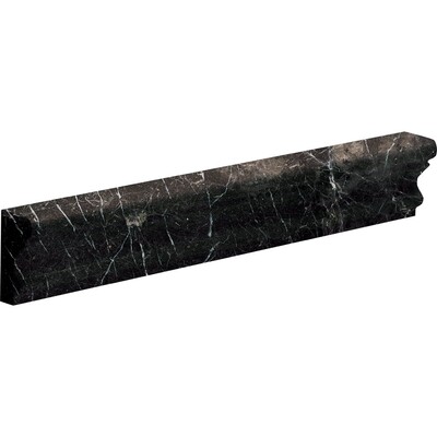 Iris Black Honed Andorra Marble Moldings 2×12