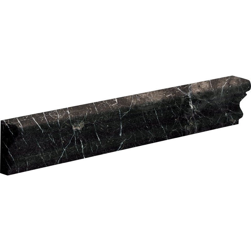 Iris Black Honed Andorra Marble Moldings 2×12