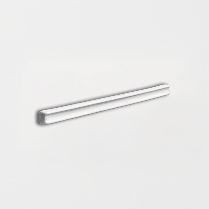 Blanco Real Glossy Pencil Trim Ceramic Moldings 5/8×6