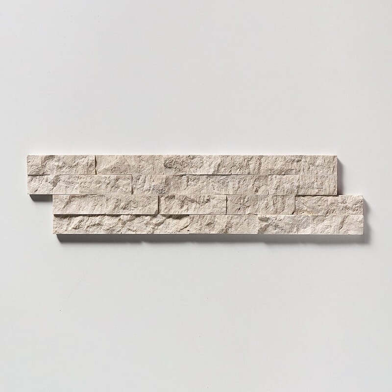 Sahara Beige Rock Face 2×6 Marble Mosaics 12×14