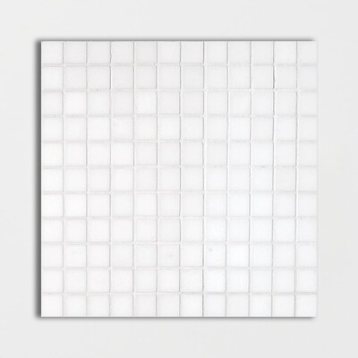 Mosaico de mármol Thassos pulido 1x1 12x12