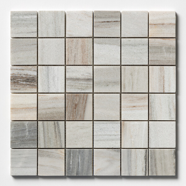 Silver Sky Polished 2×2 Marble Mosaics 12×12