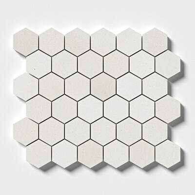 Paris Honed Hexagon Limestone Mosaic 10 3/8x12