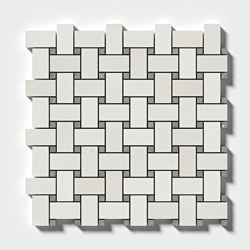 Paris Honed Basket Weave Limestone Mosaics 12×12