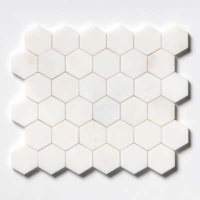 European Sugar Polished Hexagon Marble Mosaic 10 3/8x12