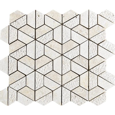 Concha Textura 3d Hexágono Mosaico Caliza 10 3/8x12