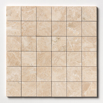 Delicate Beige Polished 2x2 Marble Mosaic 12x12