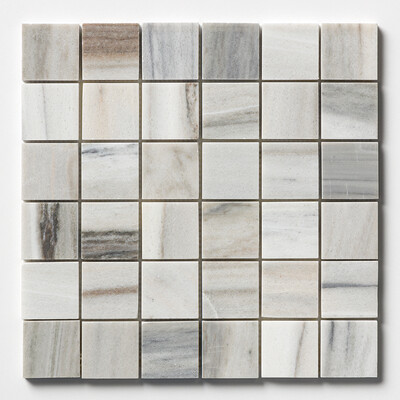 Silver Sky Honed 2x2 Marble Mosaic 12x12