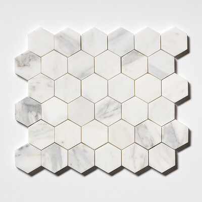 Serenity Honed Hexagon Marble Mosaic 10 3/8x12