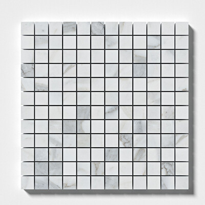 Calacatta Carrara Polished 1x1 Marble Mosaic 12x12