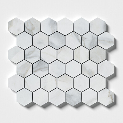 Mosaico de mármol hexagonal pulido Serenity 10 3/8x12