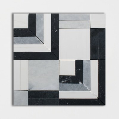 Una Polished Marble Mosaic 12x13 3/16