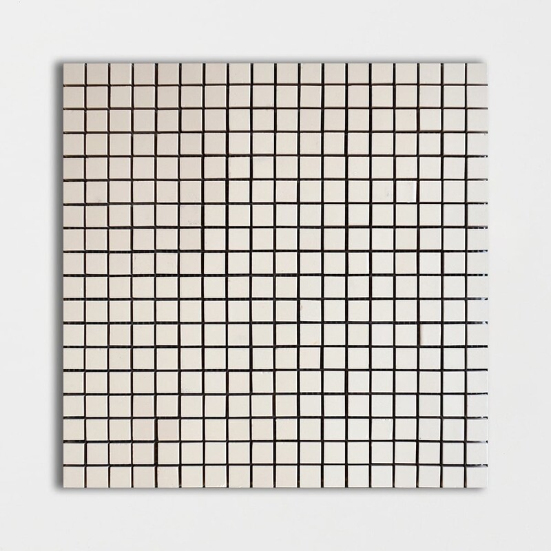Blanco Puro Glossy 5/8×5/8 Colore Look Ceramic Mosaics 11 1/2×11 1/2