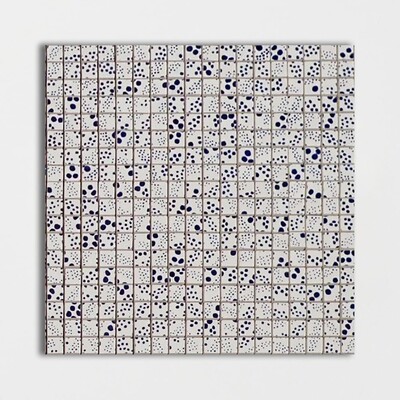 Blue Glossy Polca Colore Look Ceramic Mosaic 11 1/2x11 1/2