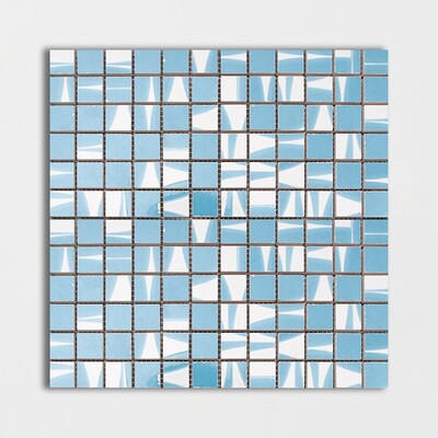 Lagoon Glossy 1x1 Ceramic Mosaic 12x12