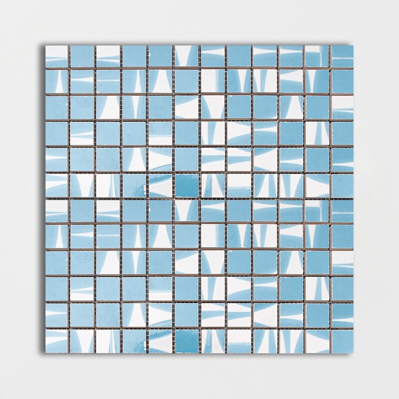 Lagoon Glossy 1×1 Ceramic Mosaics 12×12
