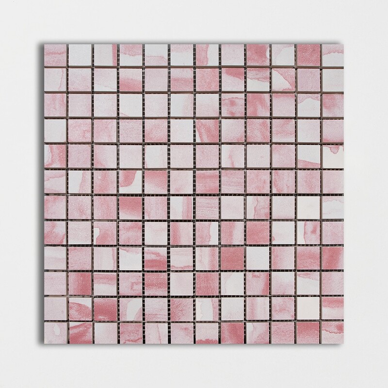Rosebud Matte 1×1 Ceramic Mosaics 12×12