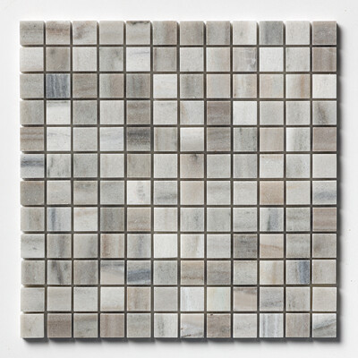 Silver Sky Honed 1x1 Marble Mosaic 12x12