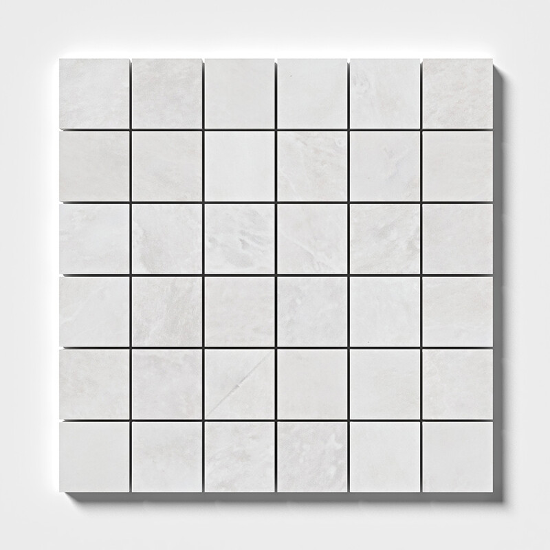 Siberian White Honed 2×2 Marble Mosaics 12×12