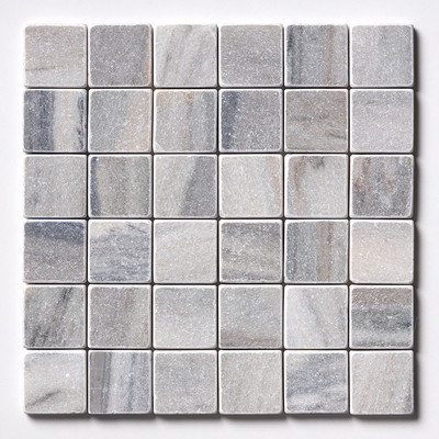 Mosaico de mármol Silver Sky Tumbled 2x2 12x12