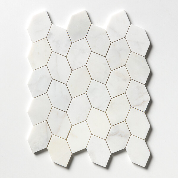 White Pearl Honed Autumn Leaf Marble Mosaics 11 13/16×13 9/16