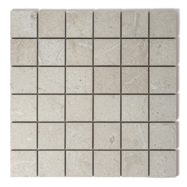 White Natural Matte Straight Joint 2×2 Porcelain Mosaics 12×12