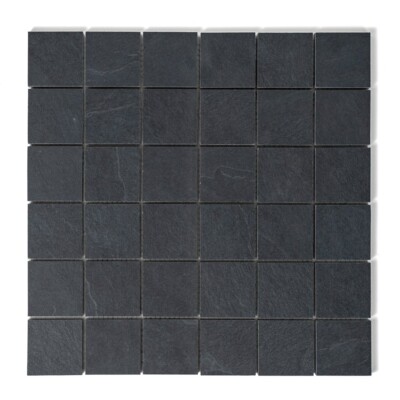 Dark Flow Matte Straight Joint 2×2 Porcelain Mosaics 12×12