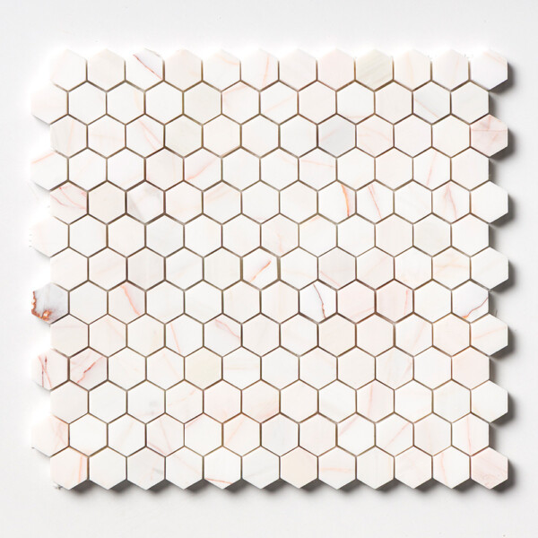 Confetti Honed Hexagon Marble Mosaics 11 5/8×12 3/8